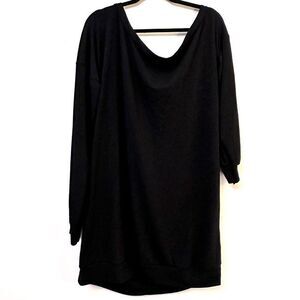 Missguided Womens Plus Size Off The Shoulder Mini T-Shirt Dress Black Size 12
